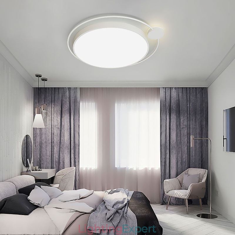 Simple Style Round Flush Mount Light Fixture Acrylic Ceiling Light
