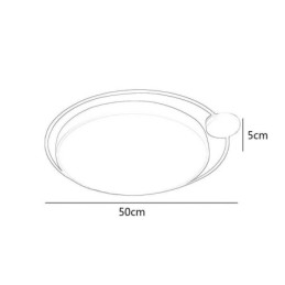 Simple Style Round Flush Mount Light Fixture Acrylic Ceiling Light