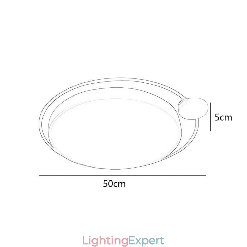 Simple Style Round Flush Mount Light Fixture Acrylic Ceiling Light