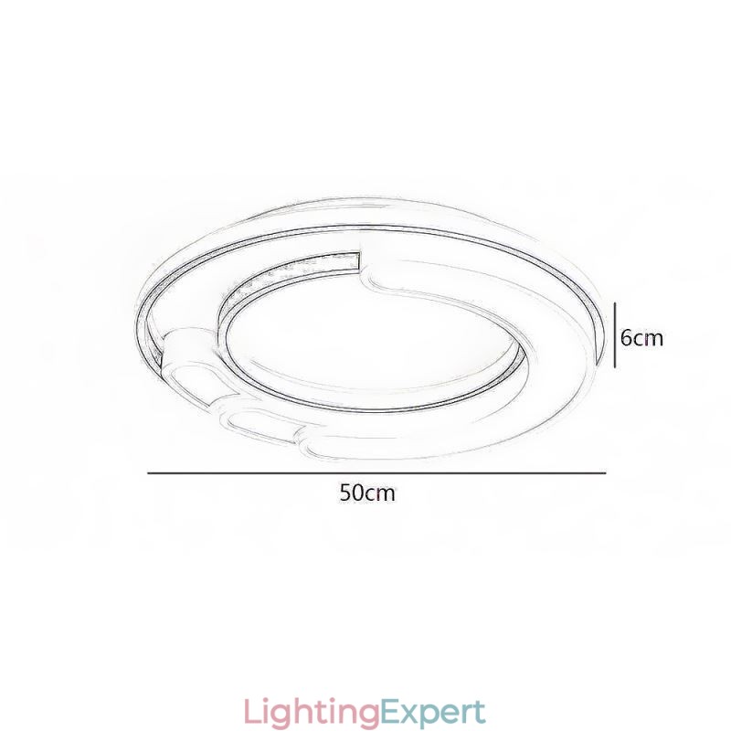 Circular Flush Mount Light Fixture Acrylic Ceiling Light