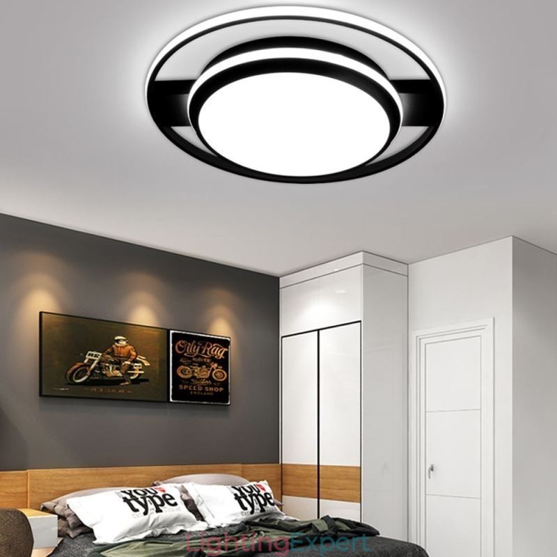 Modern Minimalist Flush Mount Light Fixture Round Ceiling Light