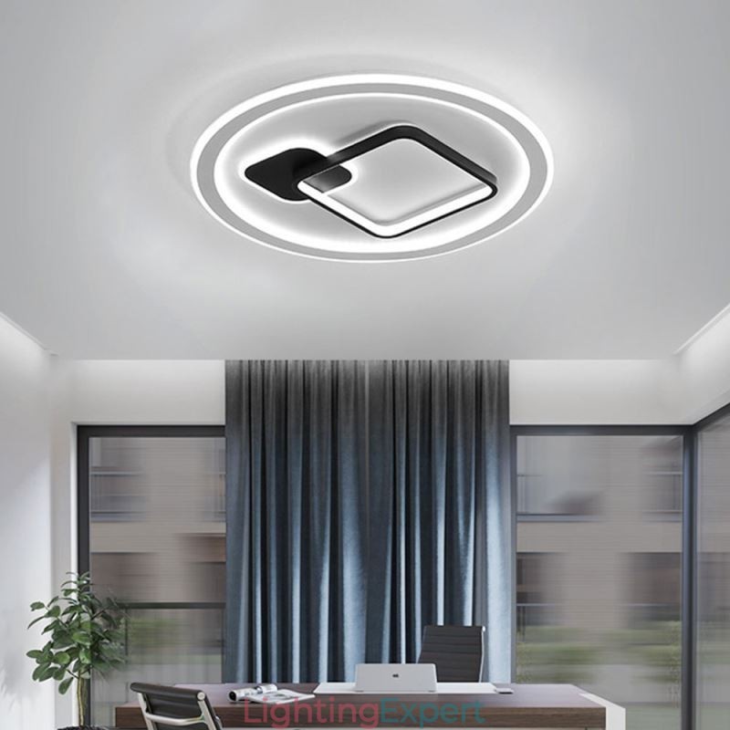 Modern Minimalist Ceiling Lamp Round and Square Flush Mount Light Fixture