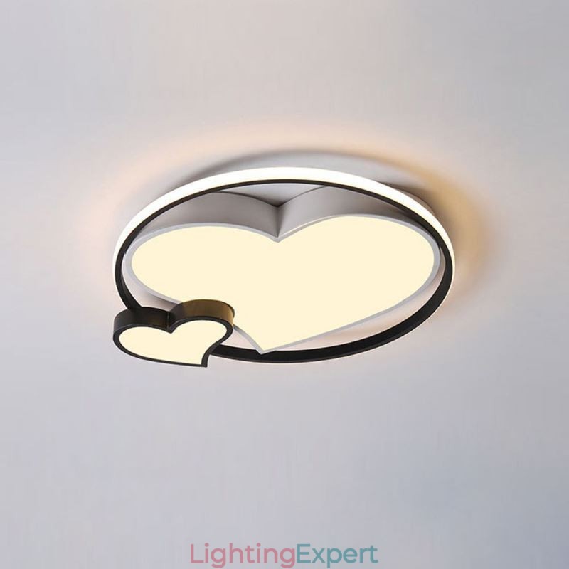 Double Hearts Flush Mount Ceiling Lamp Decorative Lighting