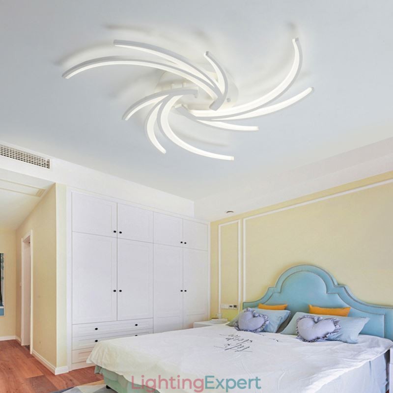 Irregular Linear Flush Mount Ceiling Light Modern Lighting
