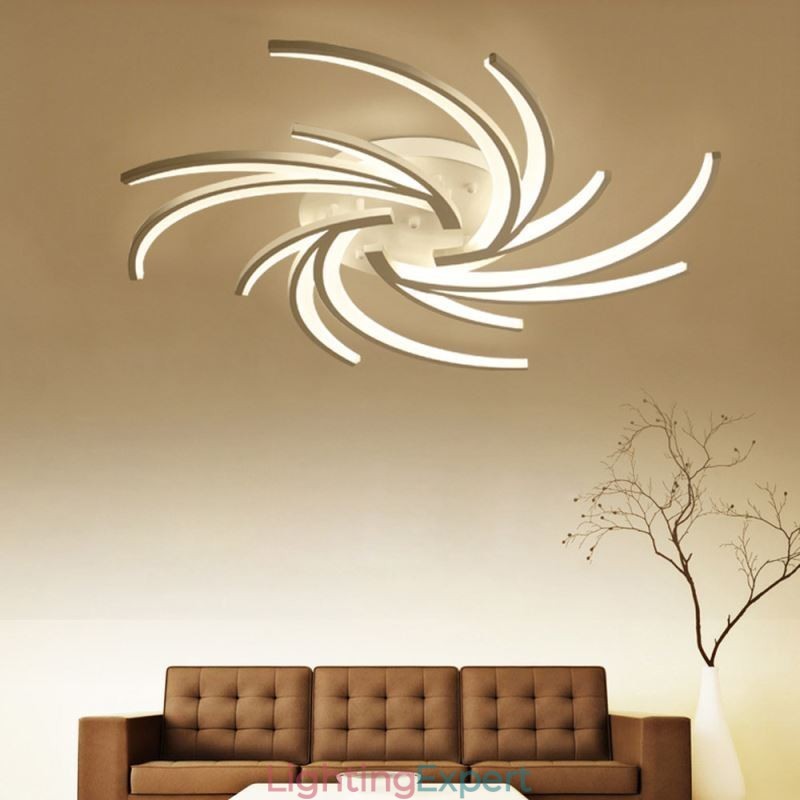 Irregular Linear Flush Mount Ceiling Light Modern Lighting