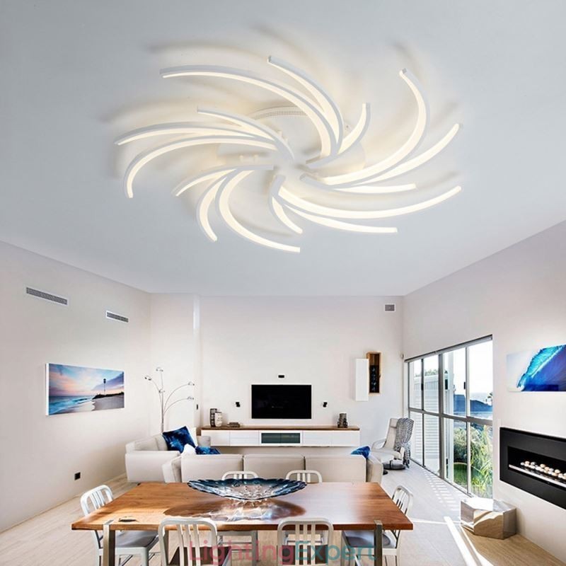 Irregular Linear Flush Mount Ceiling Light Modern Lighting