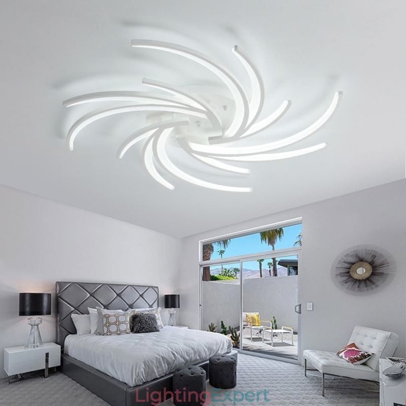 Irregular Linear Flush Mount Ceiling Light Modern Lighting