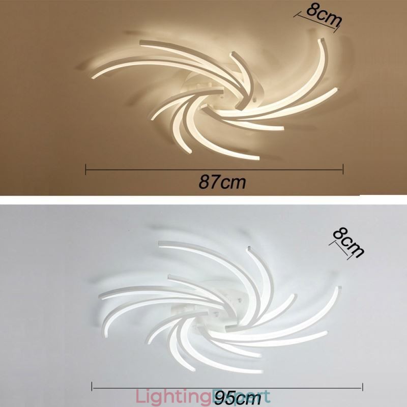 Irregular Linear Flush Mount Ceiling Light Modern Lighting