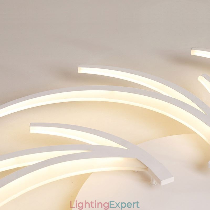 Irregular Linear Flush Mount Ceiling Light Modern Lighting