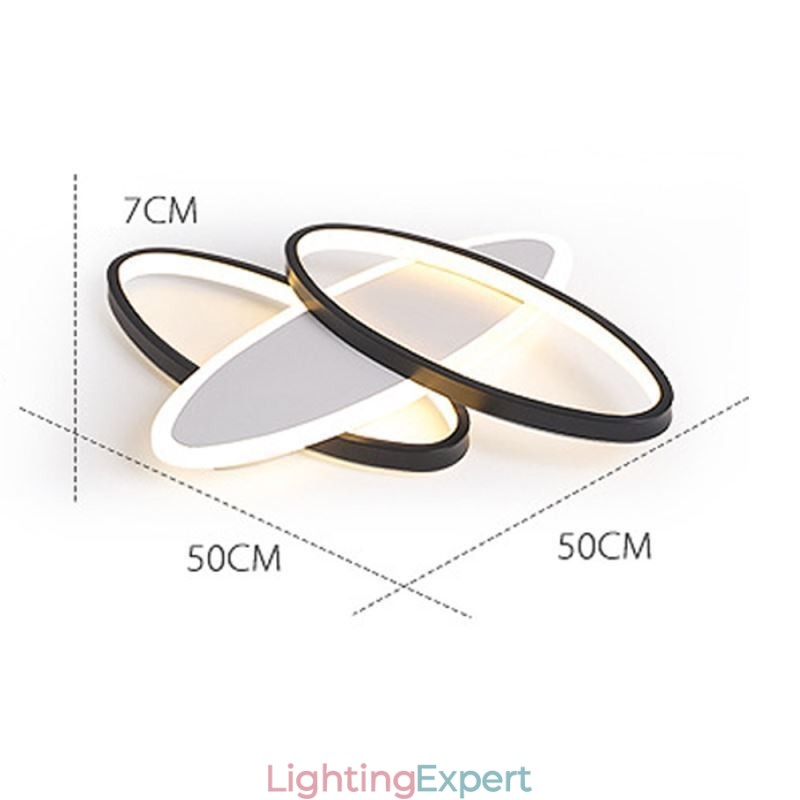 Modern Acrylic Flush Mount Oval Ceiling Light