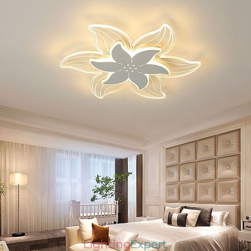 Elegant Flower Flush Mount Ceiling Light Unique Decorative Lighting