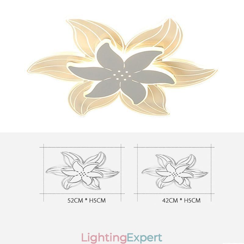 Elegant Flower Flush Mount Ceiling Light Unique Decorative Lighting