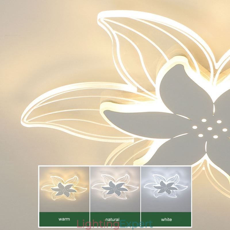 Elegant Flower Flush Mount Ceiling Light Unique Decorative Lighting