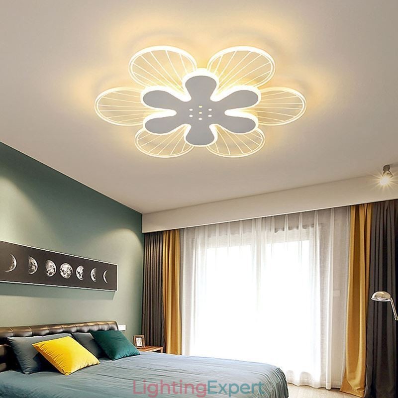 Modern Flush Mount Pretty Flower Decorative Ceiling Light