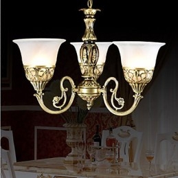 Traditional Classic Bronze Metal Chandelier