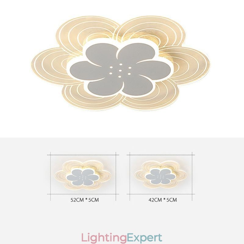 Gorgeous Petal Flush Mount Ceiling Light Minimalist Acrylic Light