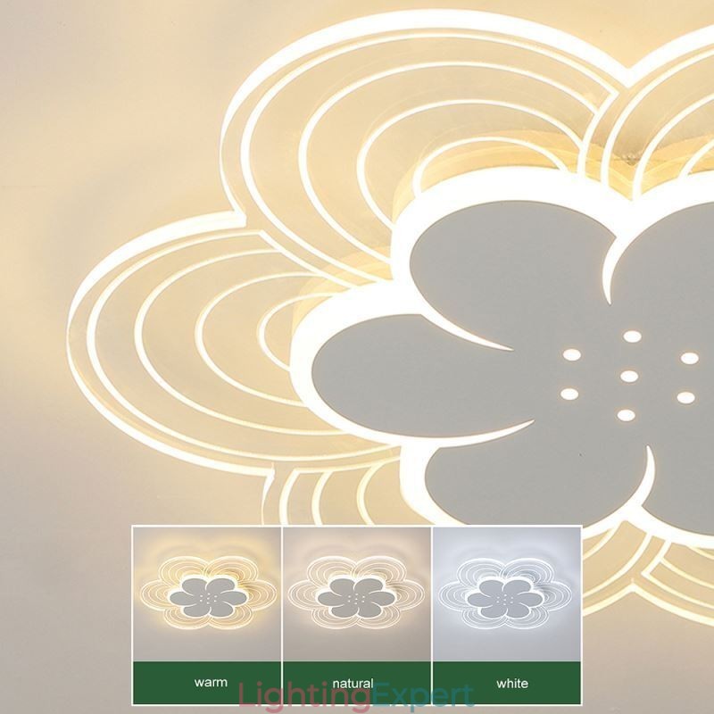 Gorgeous Petal Flush Mount Ceiling Light Minimalist Acrylic Light