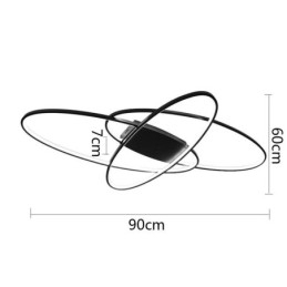 Modern Oval Flush Mount Ceiling Light Acrylic Decorative Light Fixture
