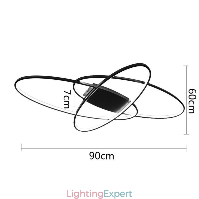 Modern Oval Flush Mount Ceiling Light Acrylic Decorative Light Fixture