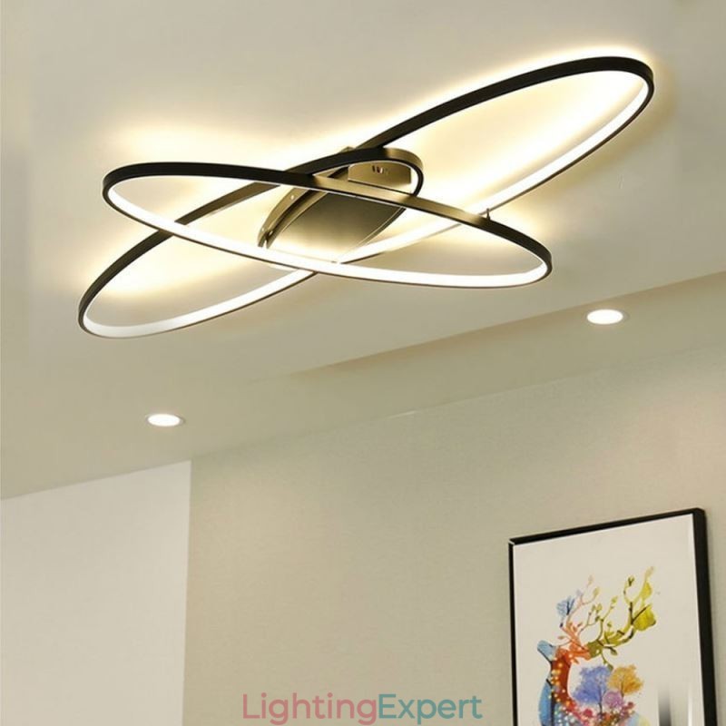 Modern Oval Flush Mount Ceiling Light Acrylic Decorative Light Fixture
