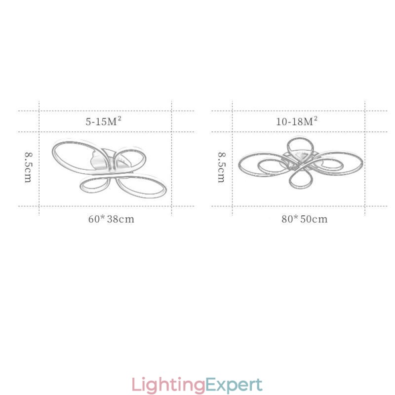 Modern Flush Mount Ceiling Light Flower Design Decorative Lighting