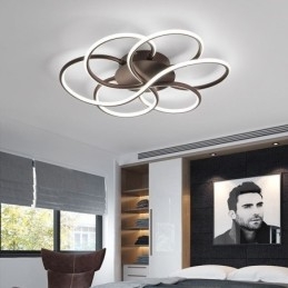 Linear Flush Mount Ceiling Light Modern Flower Design Light