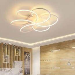 Linear Flush Mount Ceiling Light Modern Flower Design Light