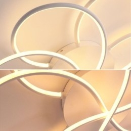 Linear Flush Mount Ceiling Light Modern Flower Design Light