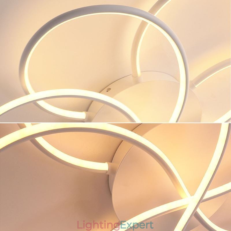 Linear Flush Mount Ceiling Light Modern Flower Design Light