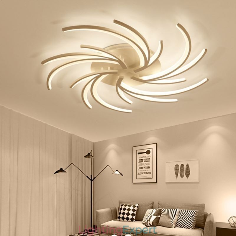 Modern Windmill Flush Mount Ceiling Light Irregular Decoration Lighting