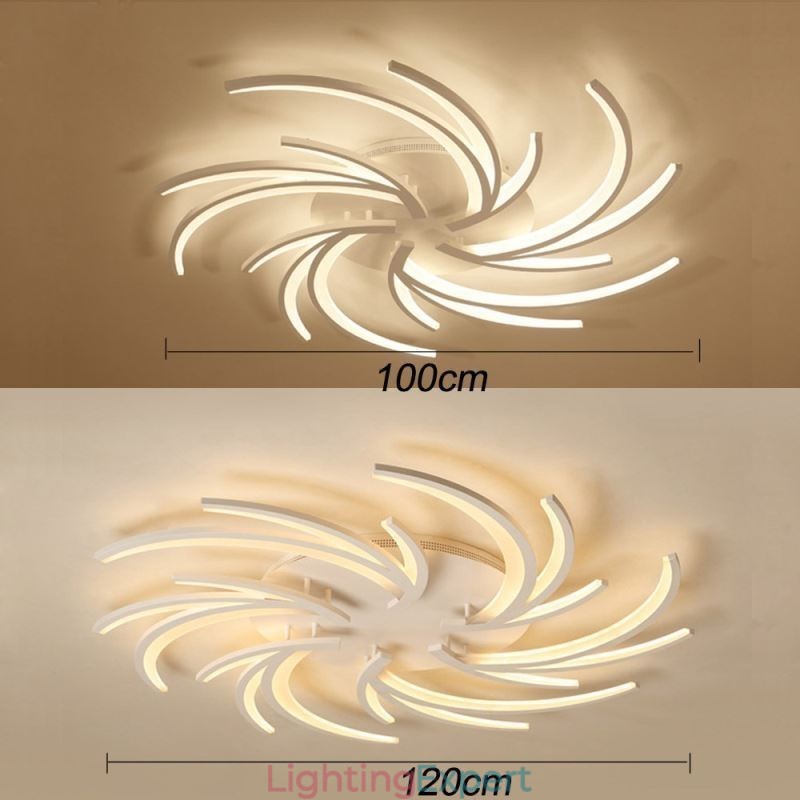 Modern Windmill Flush Mount Ceiling Light Irregular Decoration Lighting