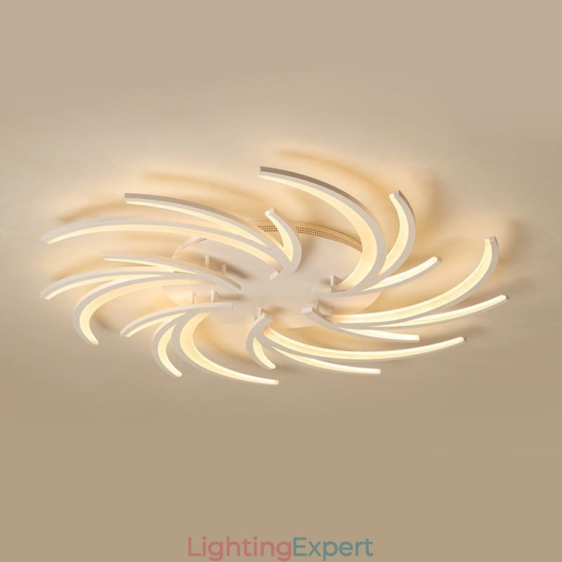Modern Windmill Flush Mount Ceiling Light Irregular Decoration Lighting