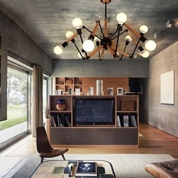 Chandelier Mini Style Modern Contemporary Metal