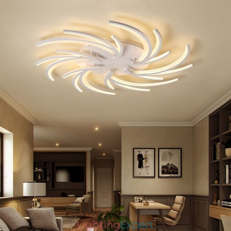 Modern Windmill Flush Mount Ceiling Light Irregular Decoration Lighting