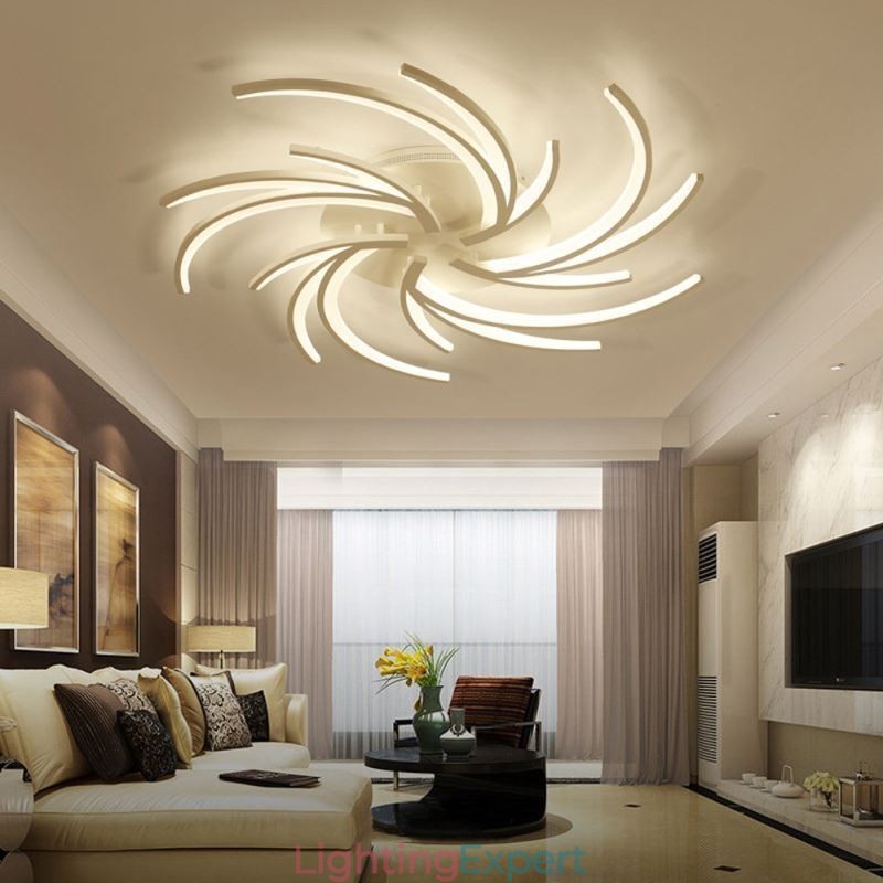 Modern Windmill Flush Mount Ceiling Light Irregular Decoration Lighting