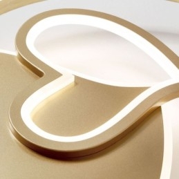 Modern Flush Mount Acrylic Double Layer Heart Shaped Ceiling Light