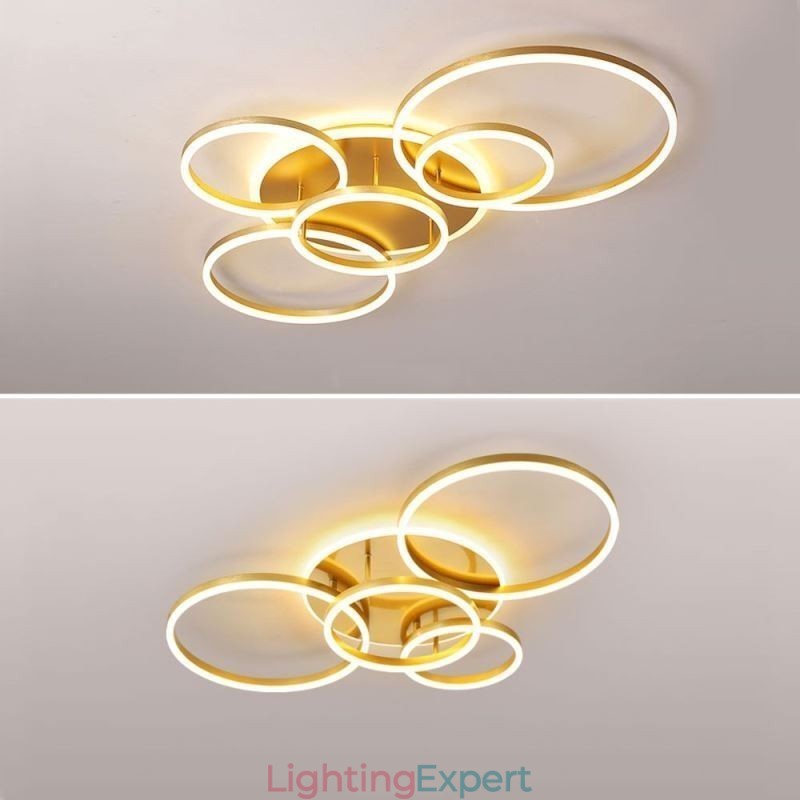 Halo Ring Flush Mount Modern Acrylic Ceiling Light