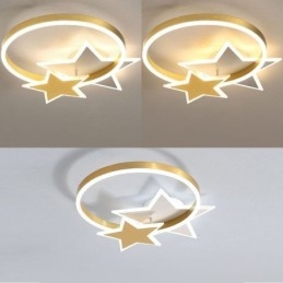 Star Flush Mount Ceiling Light Acrylic Double Stars Light Fixture