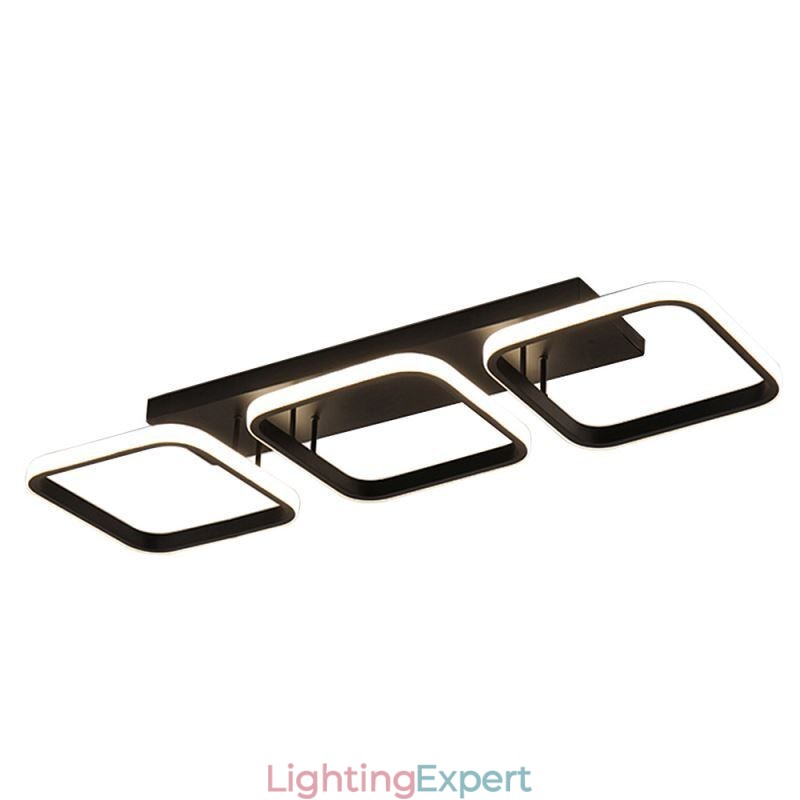 Modern Minimalist Flush Mount Acrylic Square Frame Ceiling Light