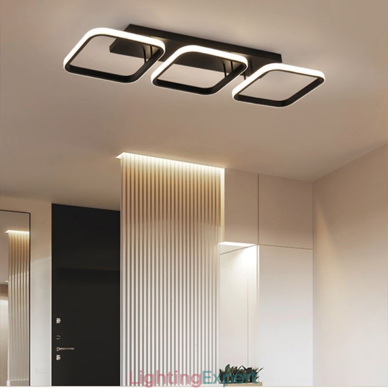 Modern Minimalist Flush Mount Acrylic Square Frame Ceiling Light