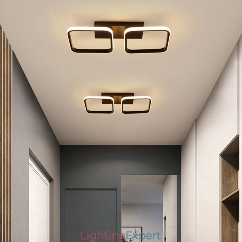 Modern Minimalist Flush Mount Acrylic Square Frame Ceiling Light