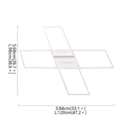 X Shaped Flush Mount Minimalist Acrylic Ceiling Light