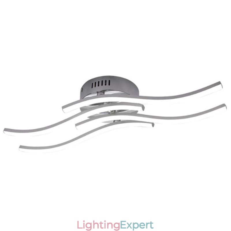 Modern Simple Flush Mount Acrylic Wave Shaped Ceiling Light