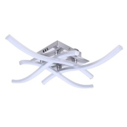 Modern Simple Flush Mount Acrylic 4 Lights Wave Shaped Ceiling Light