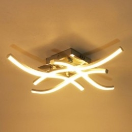 Modern Simple Flush Mount Acrylic 4 Lights Wave Shaped Ceiling Light