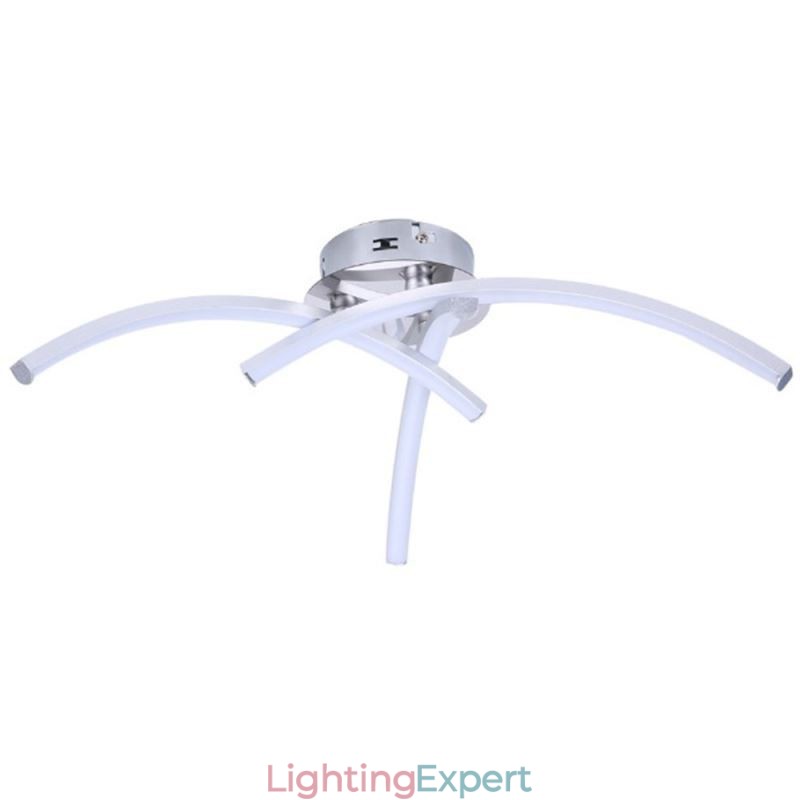 Simple Flush Mount Arc Shaped Acrylic Cross Ceiling Light