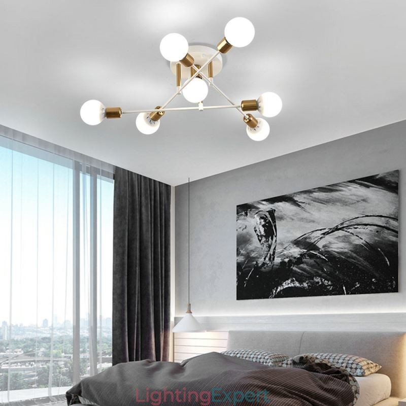 Simple Magic Beans Flush Mount Crossed Ceiling Light