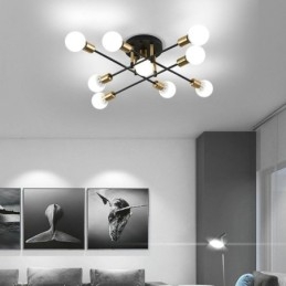 Simple Magic Beans Flush Mount Crossed Ceiling Light