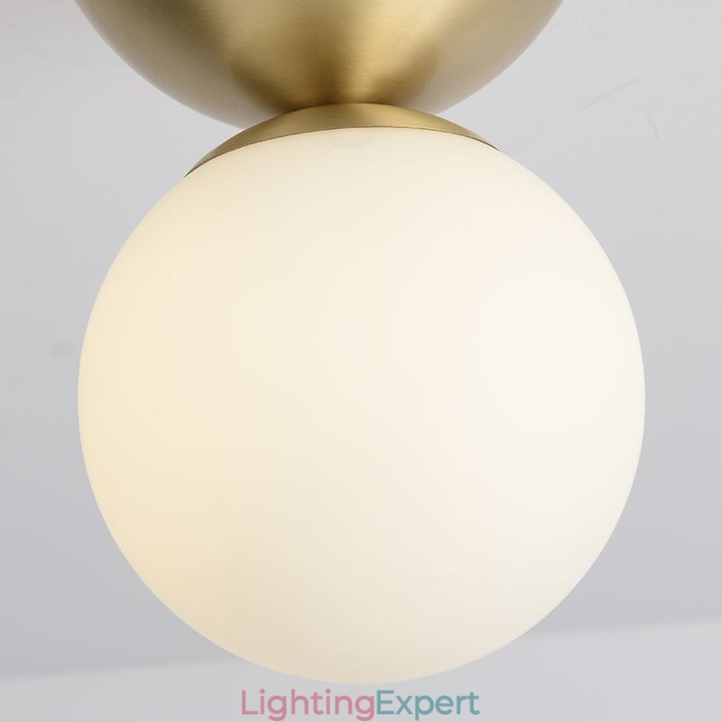 Nordic Brass Mini Flush Mount Ceiling Light Foyer Lighting