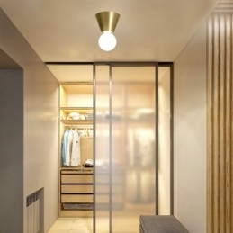 Nordic Brass Mini Flush Mount Ceiling Light